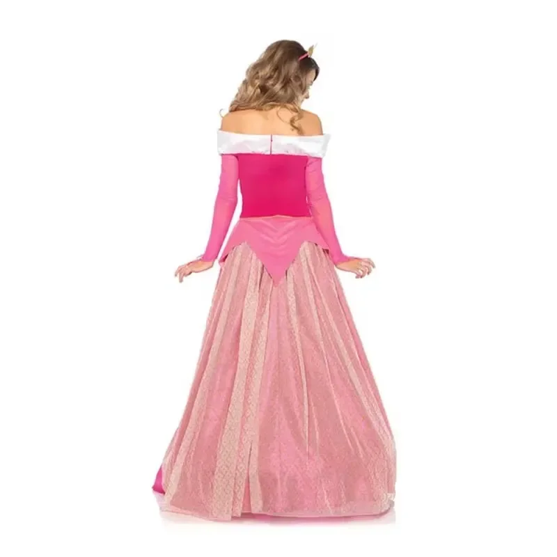 Adult Costume Women Deluxe Pink Sleeping Beauty Princess Aurora Gorgeous costume For Halloween Party Fancy Dress