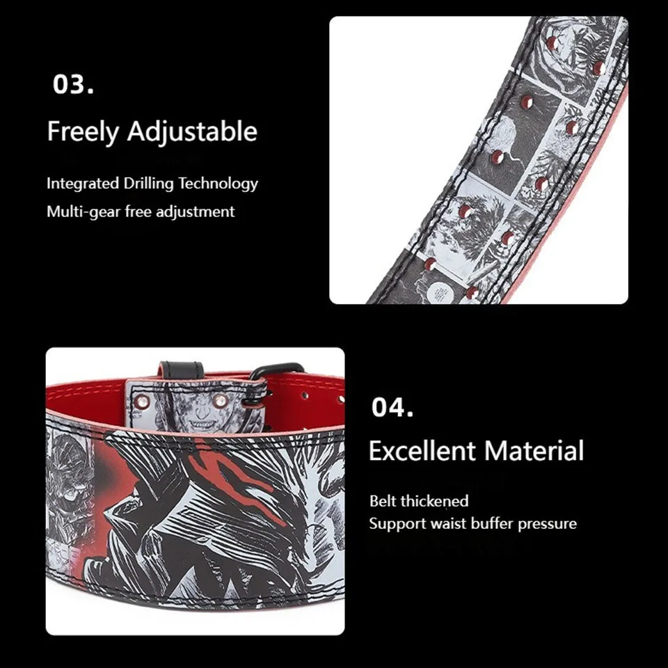 1Pcs New Weightlifting Belt Hard Pull Squat Free Adjustment Fitness Belt Lumbar Strength Training Back Support Lumbar Protection image 5