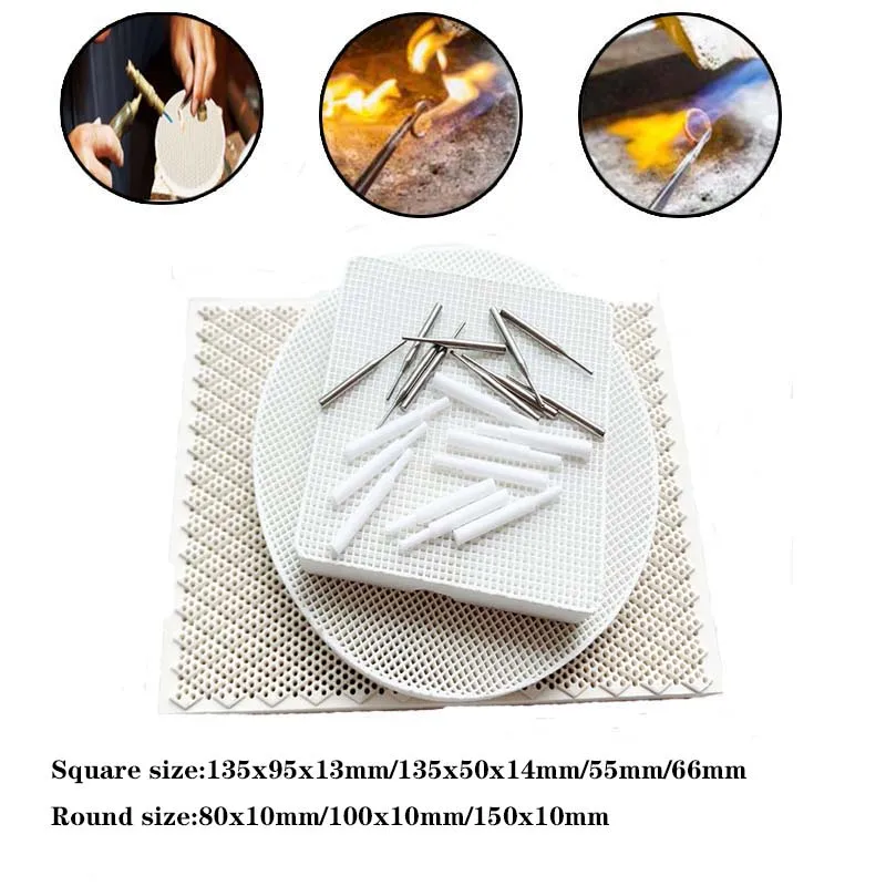 Round/Square Ceramic Honeycomb Special needle Soldering Board Jewelry Heating Paint Printing Drying Tool Plate Multi-size