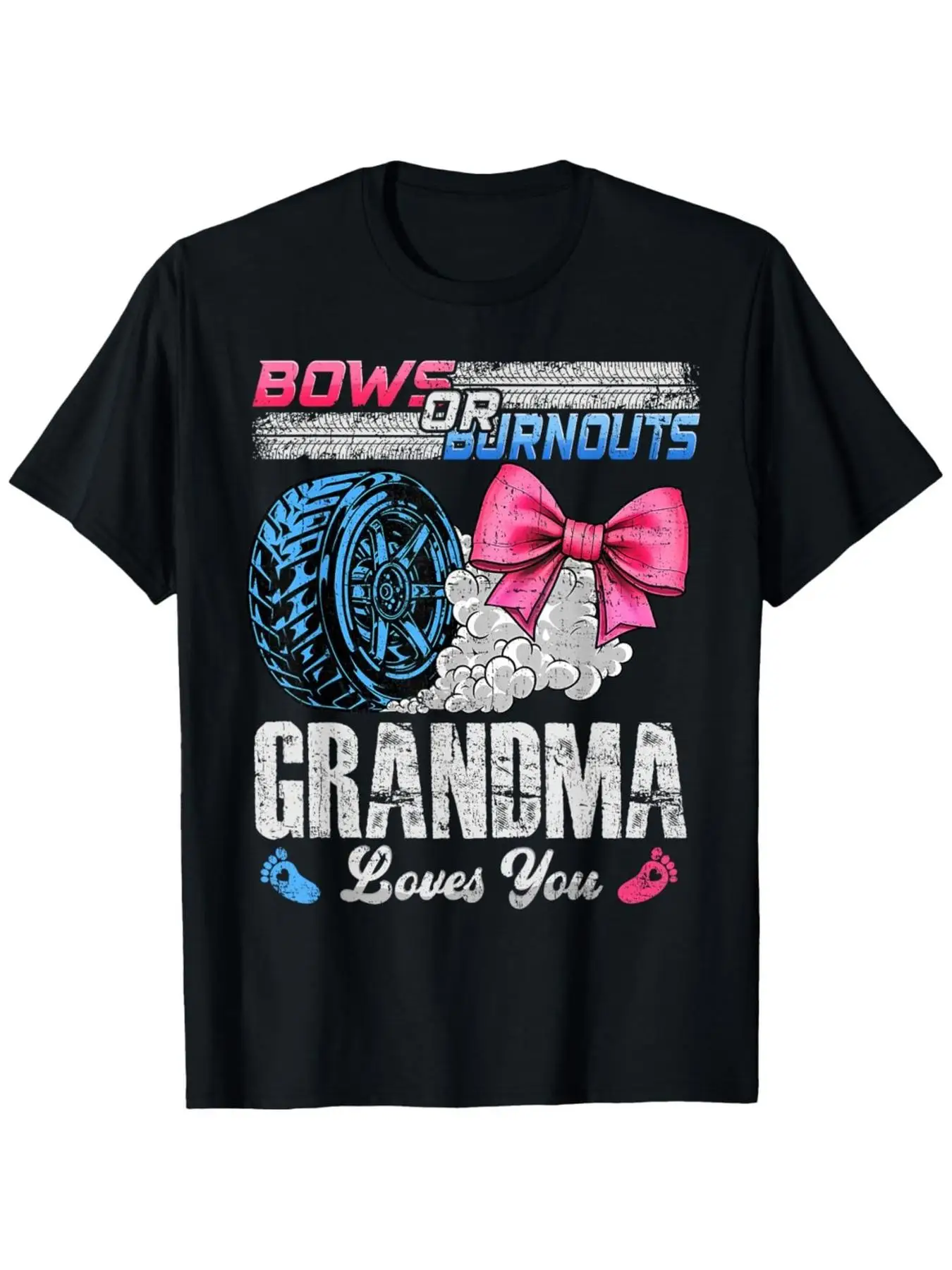 T-Shirt for Gender Reveal: Burnouts Or Bows, Featuring a Comfortable Fit for Men, Crew Neck Design, Ultra-Soft Fabric, Breathabl