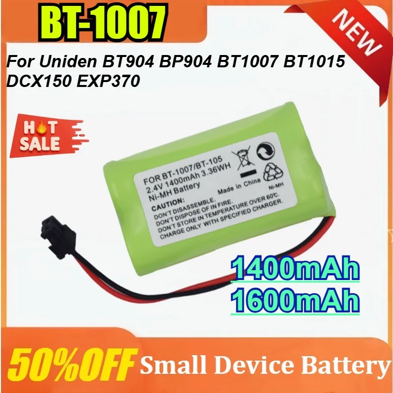 

NiMH 1400mAh 2.4V AA Rechargeable BT-1007 BT-1015 Cordless Phone Battery for Uniden BT904 BP904 BT1007 BT1015 DCX150 EXP370