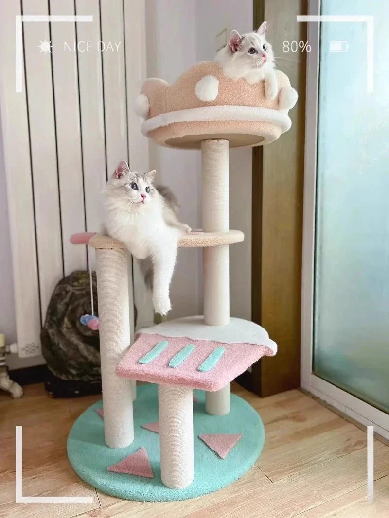 Small cat climbing frame cat jumping platform scratching column cat toys pet supplies