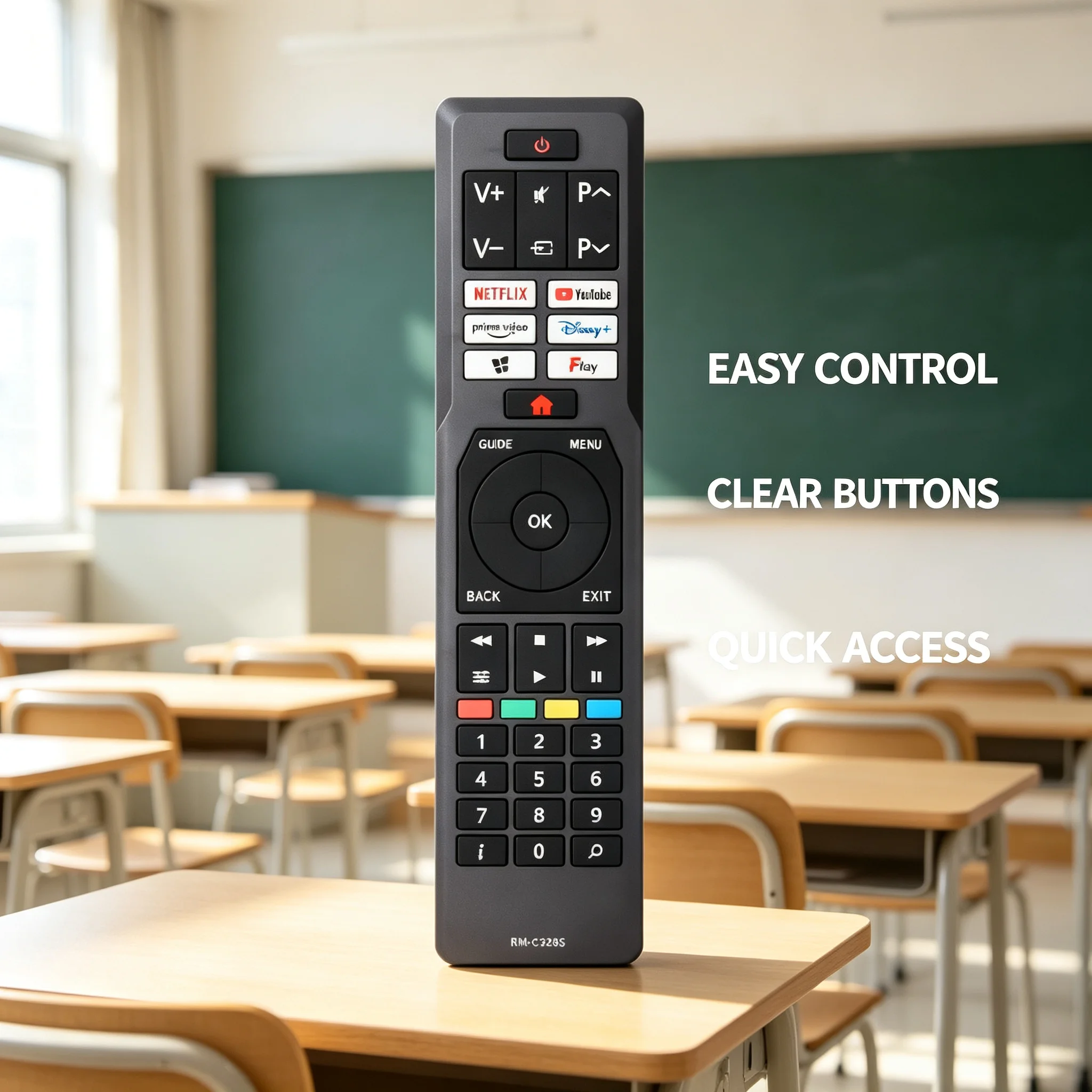 Replacement TV Infrared Remote Suitable for RM-C3265, Works With RM-C3267 RM-C3269 Household Display Control Accessory