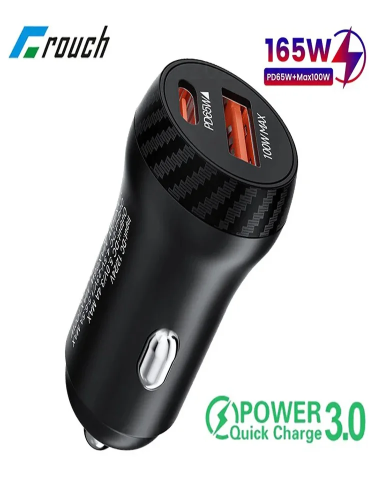 Ładowarka samochodowa 100W Super szybkie ładowanie PD65W USB typu C ładowarka do telefonu szybkiego ładowania Adapter dla iphone Samsung Huawei Xiaomi — zdjęcie produktu 7