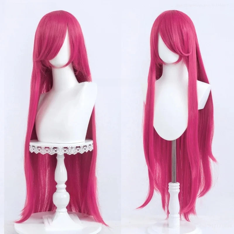 Peluca de Cosplay Hojo Sophy, peluca de fibra sintética de 80cm de largo, peluca roja rosa, pelucas de Cosplay de Anime Pripara Hojo Sophy