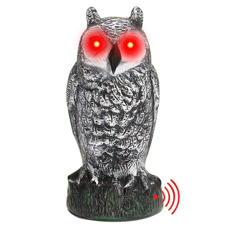 Owl Scarecrow Motion Activated Scarecrow Owl With Red Eyes And Scary Sound Owl Decoy Scarecrow To Scare Birds Away Bird Control