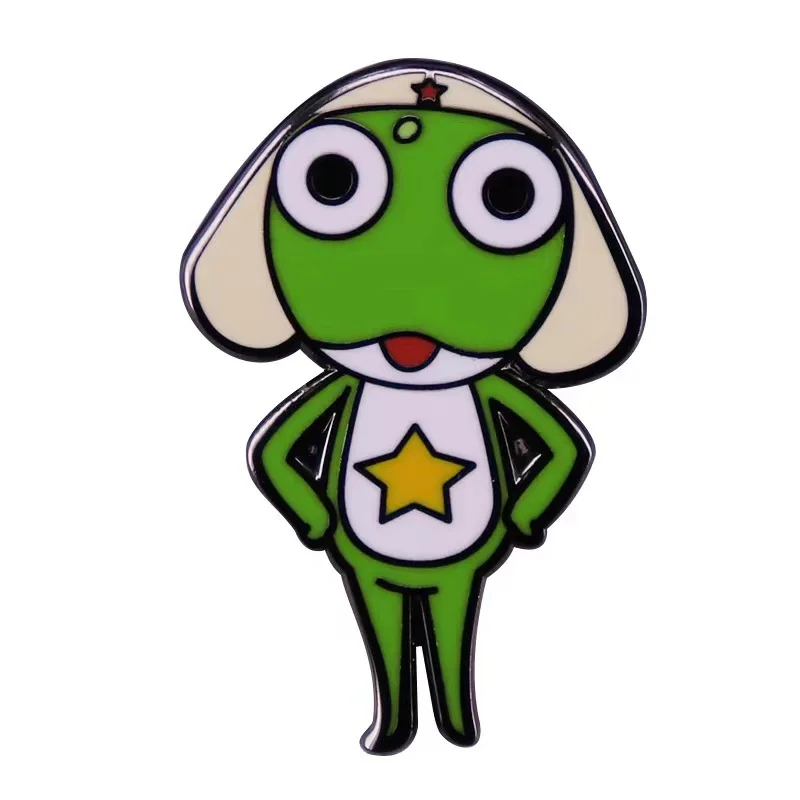 Cartoon Frog Keroro smalto Pin Cute Anime Badge studente borsa da scuola spilla spilla accessori di abbigliamento regalo di gioielli