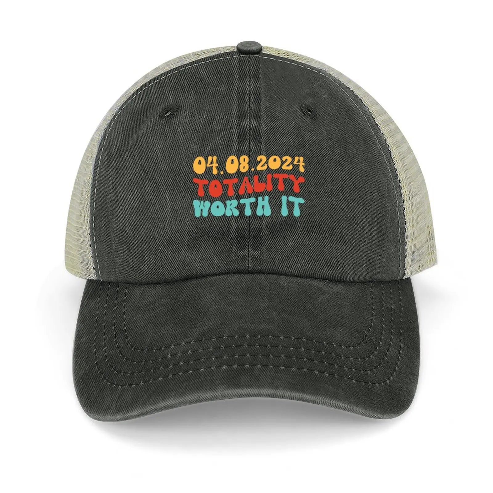 

Retro Total Solar Eclipse 2024 Totality Worth It Funny Pun Baseball Cap Visor Anime fishing caps man Hat men Men's Caps Women's