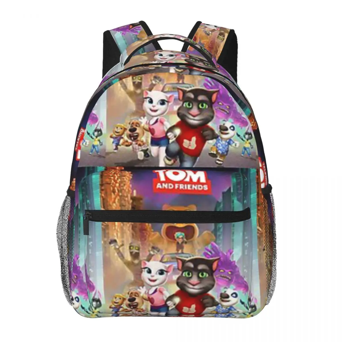 

Monster Of My Tom And 2 Friends Talking About Student School Bookbag Canvas Daypack Elementary High College Travel Bags 16in