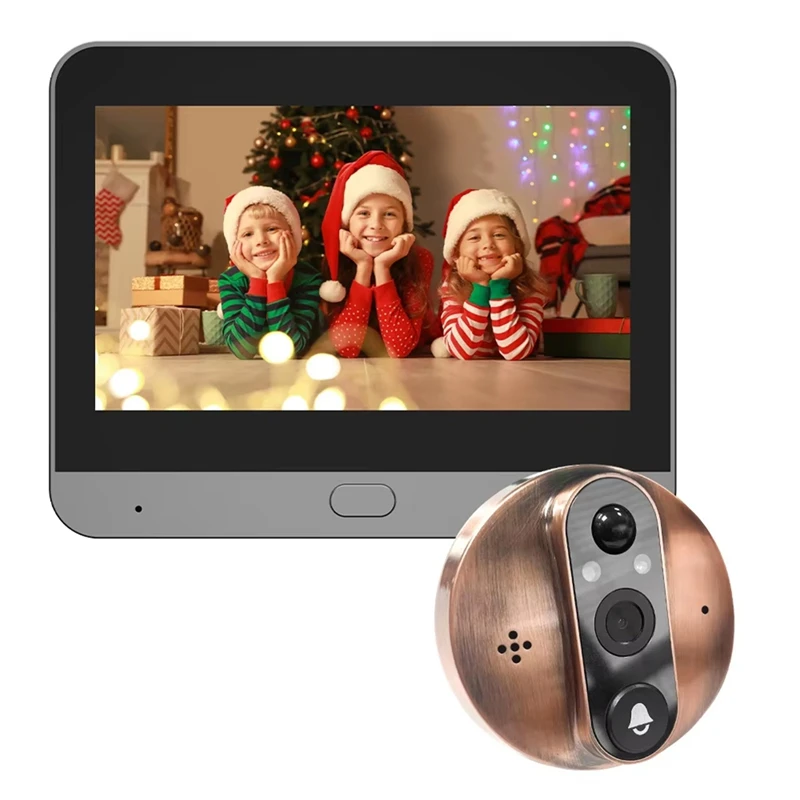 3MP Smart Life Tuya FHD Wifi Door Bell Eye Peephole Camera 5000Mah Battery PIR Motion Detector IR Magic Digital Viewer