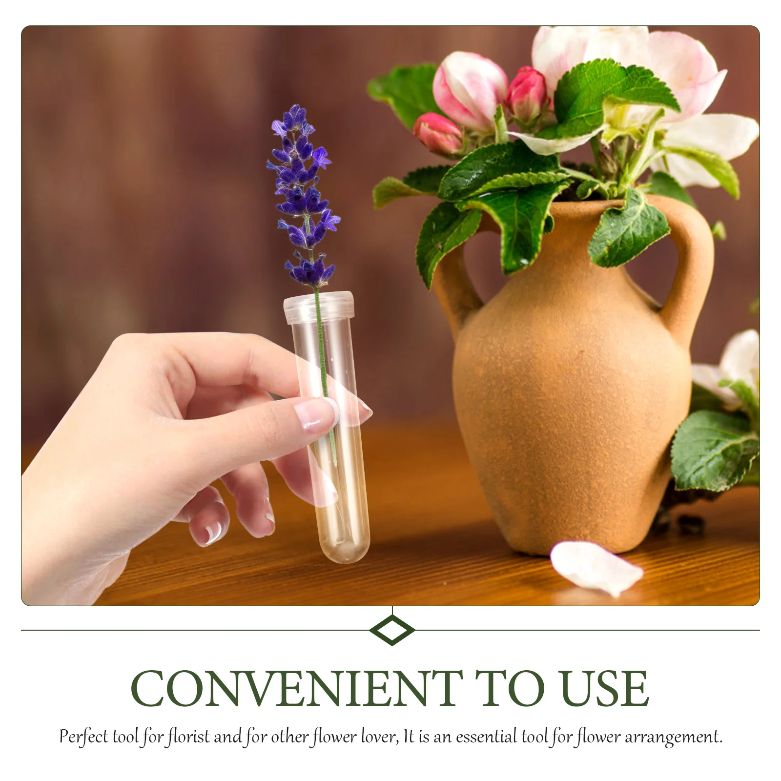 

50pcs Flower Tubes Plastic Nutrient Water Tubes For Florist Floral Arrangement Supplies Floral Water Vials Flower Preservation