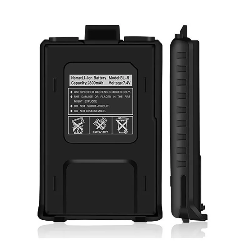 2800mAh 7.4V Li-on Rechargeable Battery for Baofeng UV-5R Walkie Talkie Radio Accessories UV5R BL-5 For Walkie Talkie Batteria