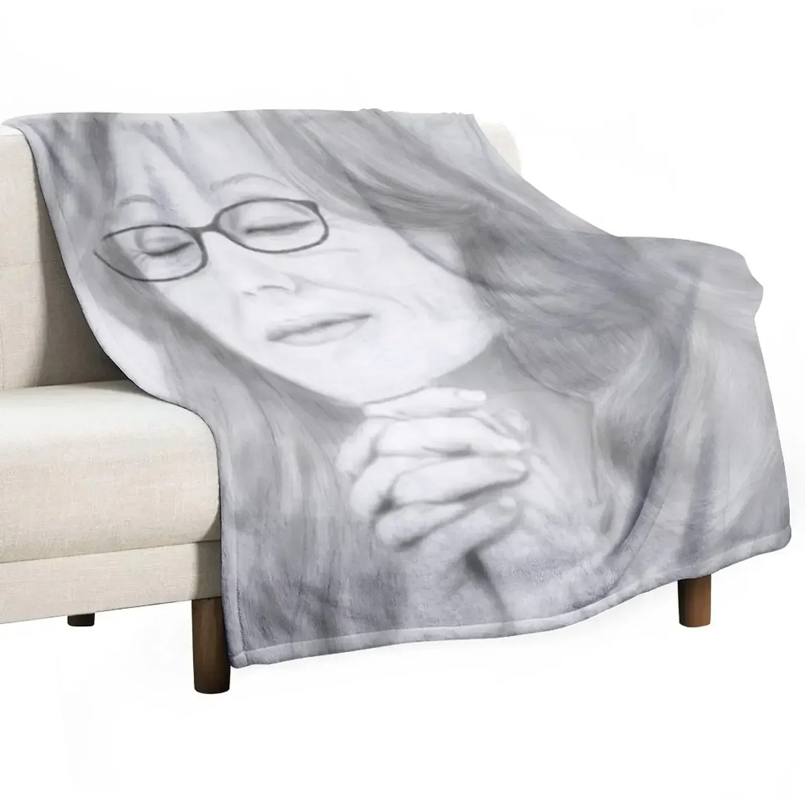 Laura Roslin Praying Throw Blanket Heavy anime Blankets