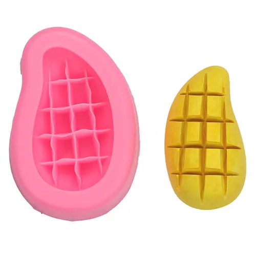 과일 망고 모양 실리콘 몰드, 퐁당 케이크 장식 도구, 3D 초콜릿 베이킹 석고 설탕 디저트 몰드