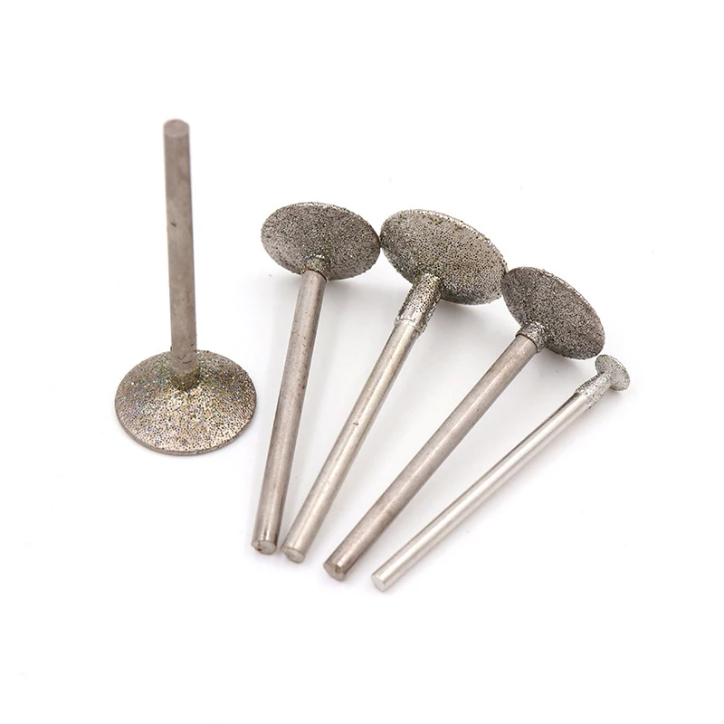 Diamond Grinding Head Nail Head 2.35/3mm Shank 60 Grit H Needle Hook Thallium Electric Grinding Accessories Jade Carving Tools