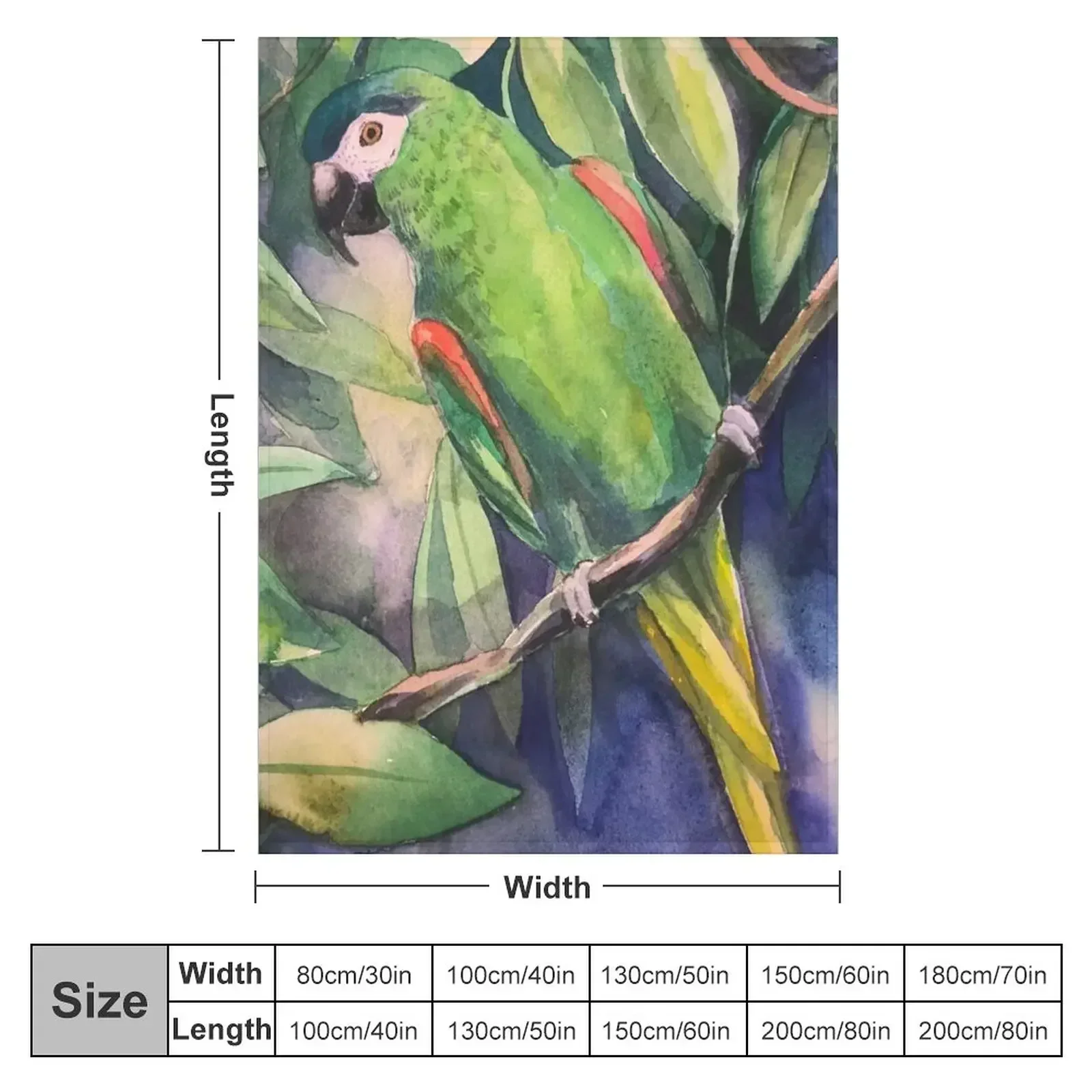 Hahn?s Macaw Throw Blanket christmas gifts halloween Blankets For Baby Blankets