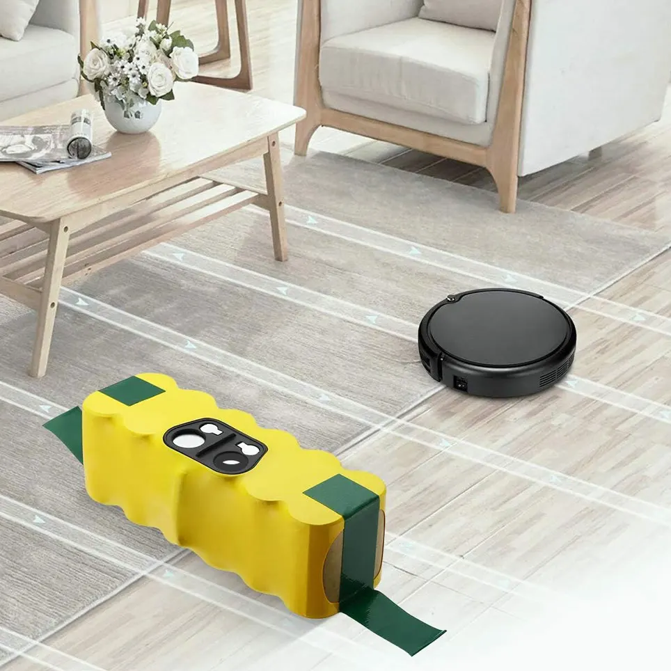 Batería de alta capacidad de 9800mAh y 14,4 V para aspiradora robótica iRobot Roomba serie 500, 550, 560, 600, 650, 698, 780, 976, 980