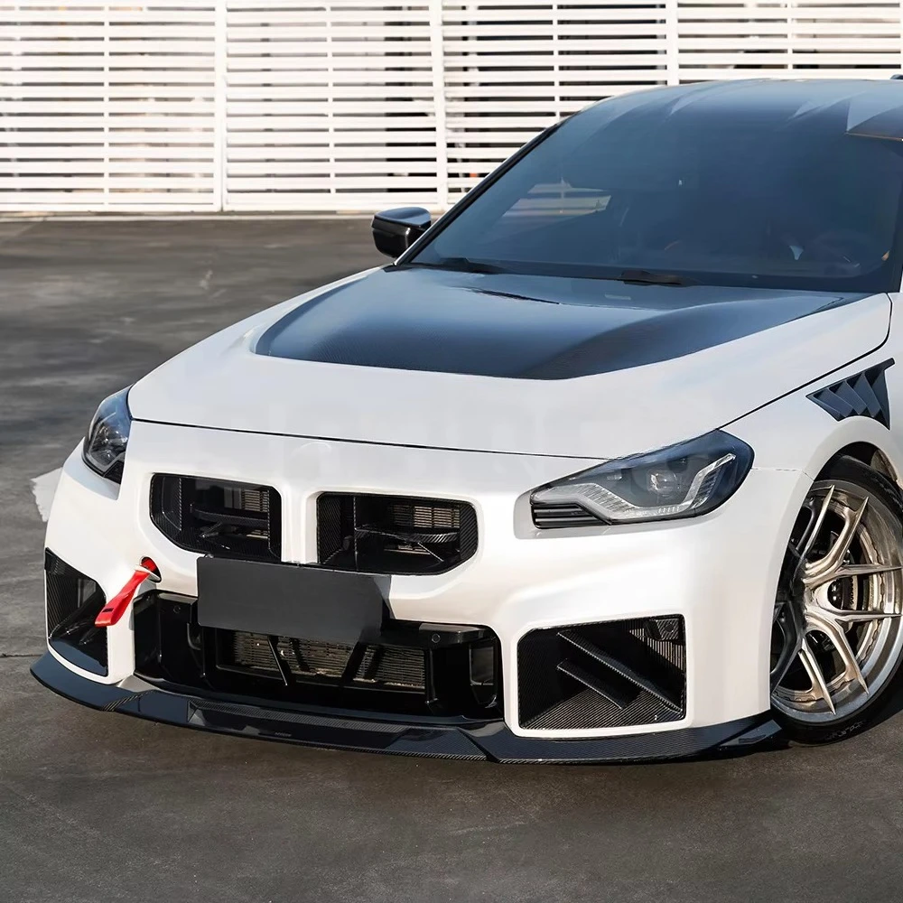 Dry Prepreg Fits for M2 G87 Coupe 2023-2024 Autoclave Metal Mold Carbon Fiber Racing Front Bumper Splitter