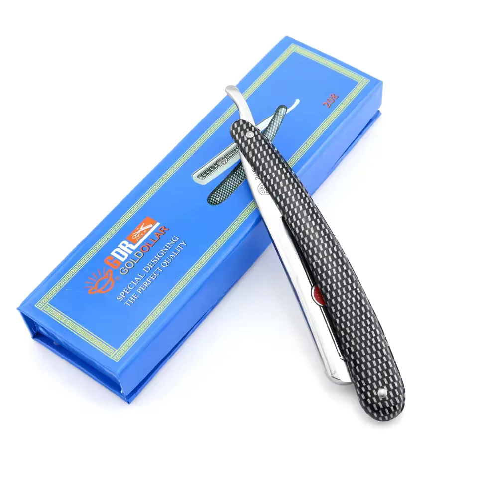 Gold Dollar Shavette Open Stainless Steel Sharp Blade Shave Professional Straight Barber Razor Salon Household Hair Cutting Tool