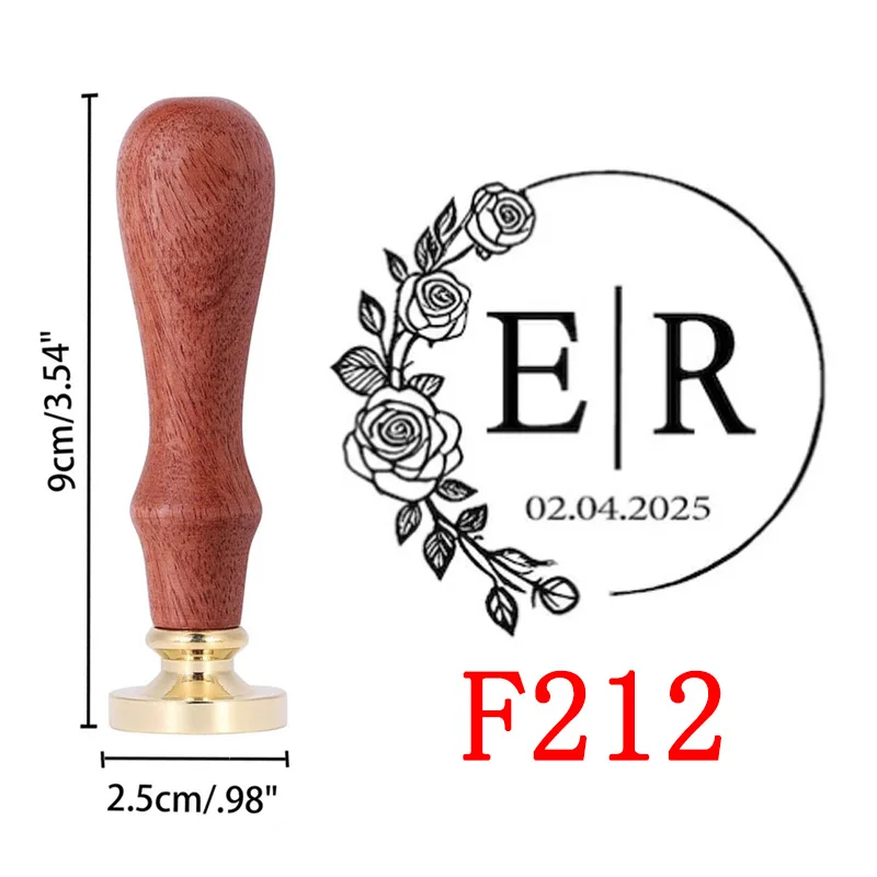 Aangepaste lakzegel stempel en houten handvat set, voor huwelijksuitnodiging, meerdere ontwerpen, gepersonaliseerde logo wasstempel, eerste was