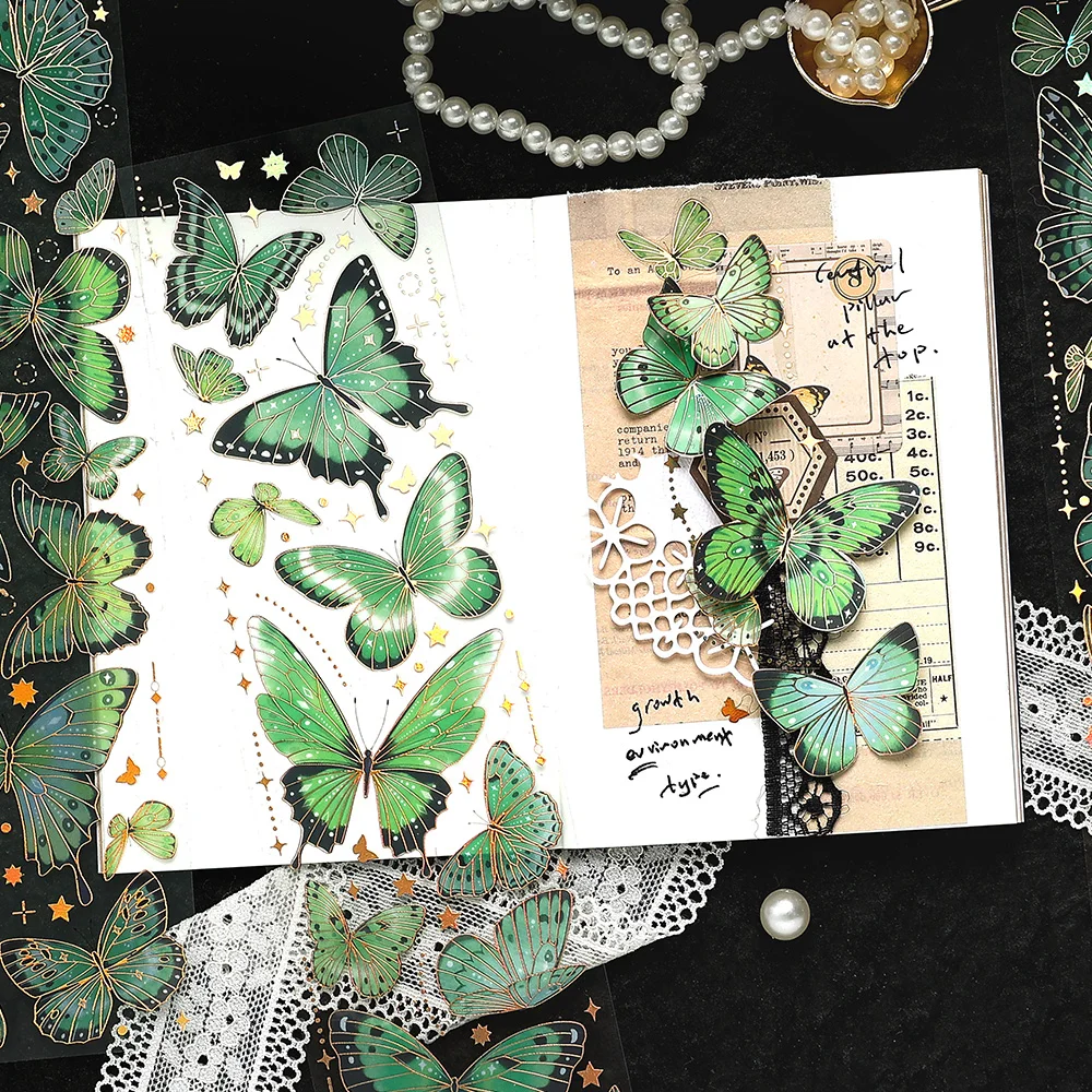 12Packs/Lot Vlinder Album Serie Retro Bericht Huisdier Sticker