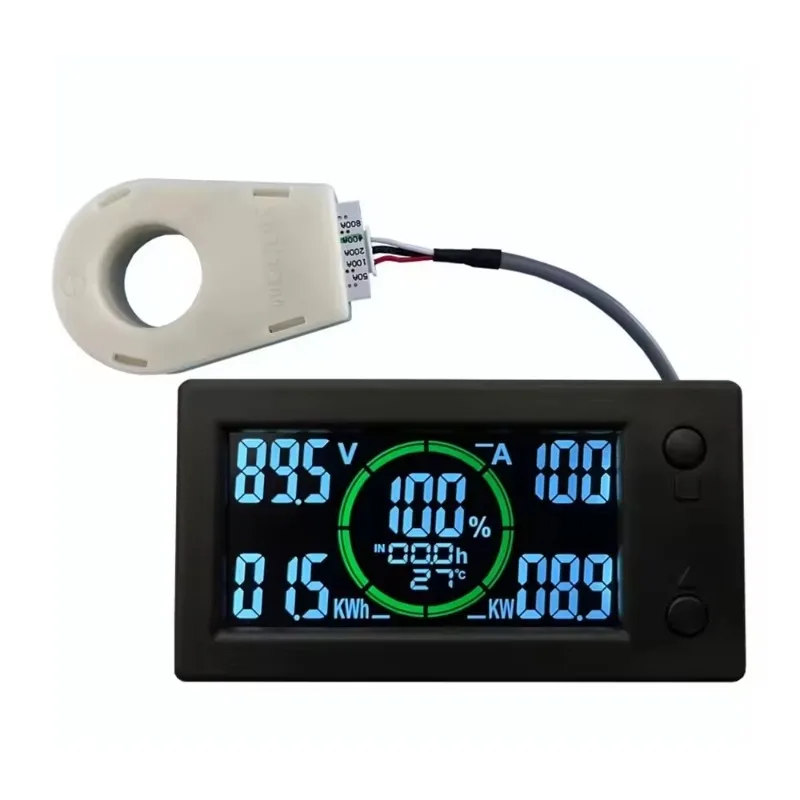 50A 100A 200A 400A BT DC 0~300v Battery Hall Coulomb Tester Digital Voltmeter Ammeter Capacity Power Electricity AH