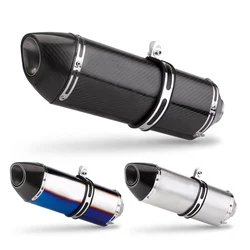 51mm universal motorcycle r77 exhaust pipe muffler with db killer for honda pcx 125 150 c650gt tmx530 cb500