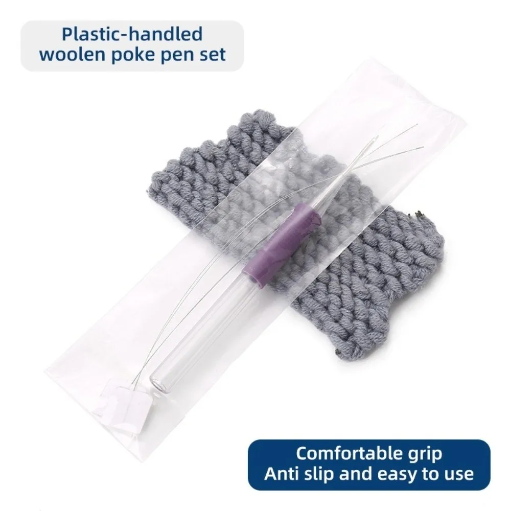 Adjustable Embroidery Punch Needle Kit Poking Cross Stitch Tools Stitching Applique Magic Embroidery Pen DIY Craft