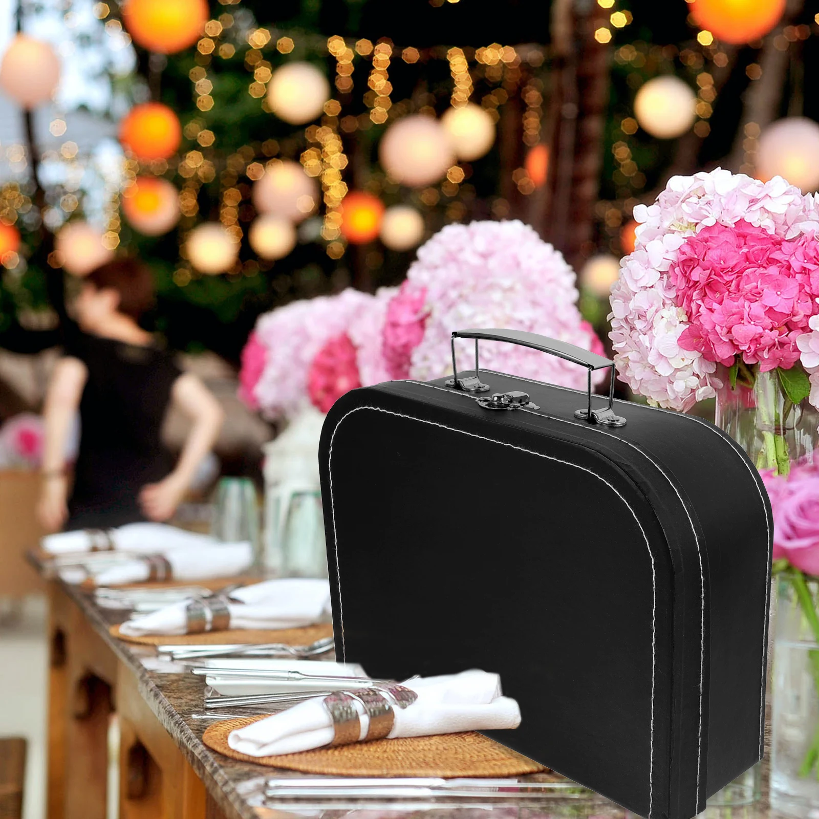 

Suitcase Storage Box Travel Gift Packing Birthday Wedding Party Favor Boxes Lightweight Portable Candy Box Presents