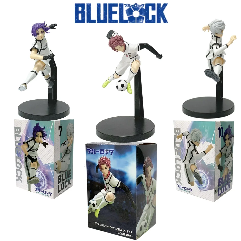 Anime BLUE LOCK animación versión azul zona prohibida ídolo figura Itoshi Nagi No.10 modelo ornamento juguete para regalo coleccionable caliente