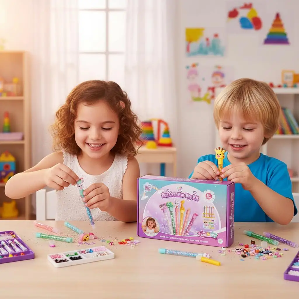 

Набор для творчества DIY: 80+ предметов для создания 16 ручек с блестками, набор для рукоделия, креативная игрушка с блестками и пайетками, инструменты для изготовления ручек, подарочный набор для творчества