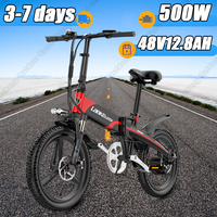Lankeleisi G660 Electric Bicycle 500W Motor 48V12.8AH Battery City Electric Bicycle 20 In Tire Aldult Mountain Electric Bicycle