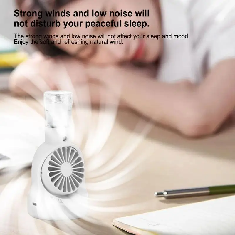 Misting Fan Portabble Handheld Mini Spray Fan USB Charging Outdoor Cooling Supplies With Misting Bottle For Living Room Car