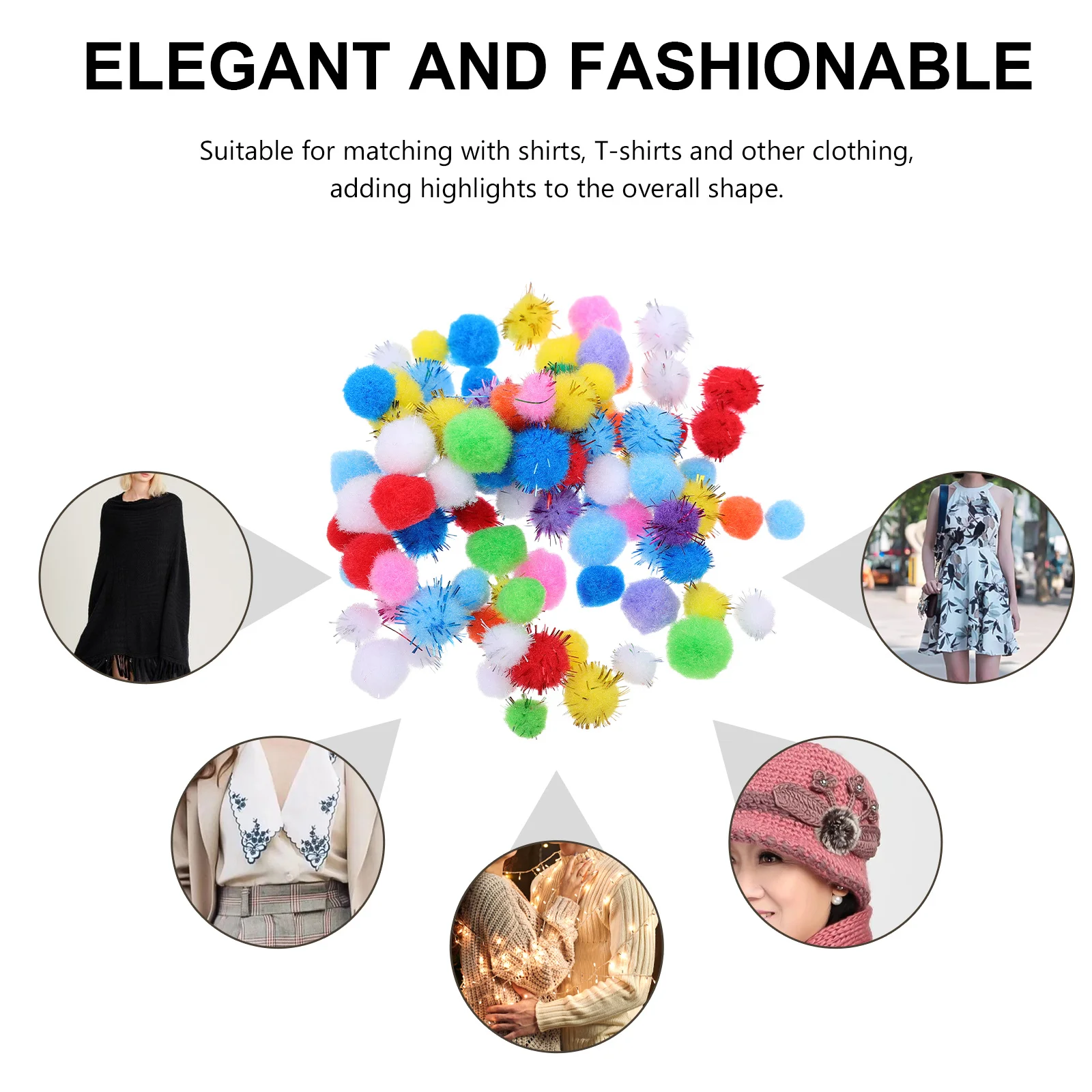 400 قطعة كرات بوم بومس الملونة الصغيرة الحرفية لتقوم بها بنفسك مدرسة عطلة زينة الحفلات متعدد الألوان الكريات صياغة Pompom