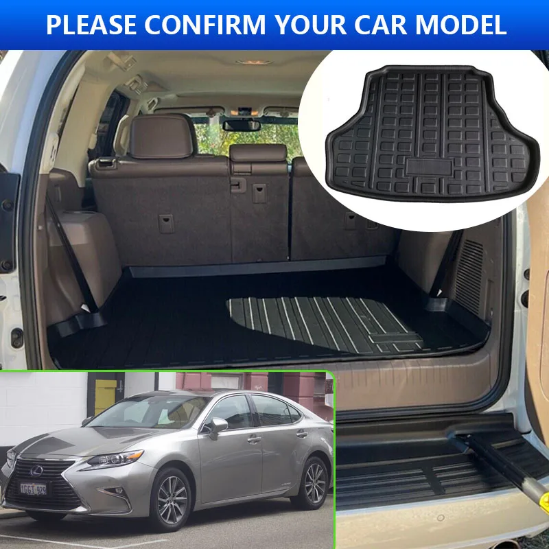 For Lexus ES 350 XV60 2013~2018 2013 2014 2015 2016 Car Rear Trunk Protector Pads Waterproof Liner Anti-Fouling Mats Accessories