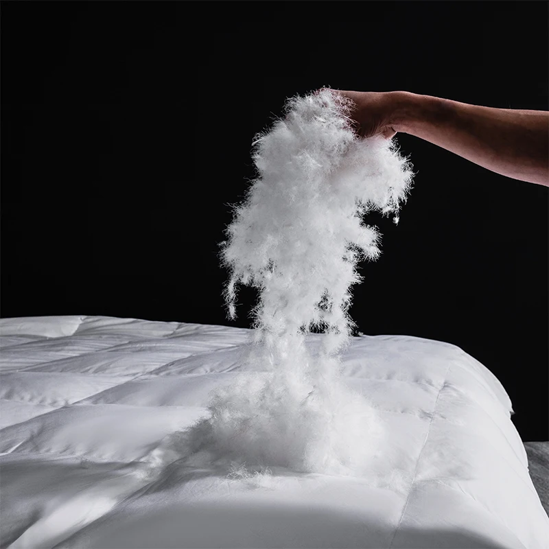 4-Season Luxury: 95% 5A Goose Down + Pure Mulberry Silk Duvet Set | 800+ Fill Power & Breathable 6