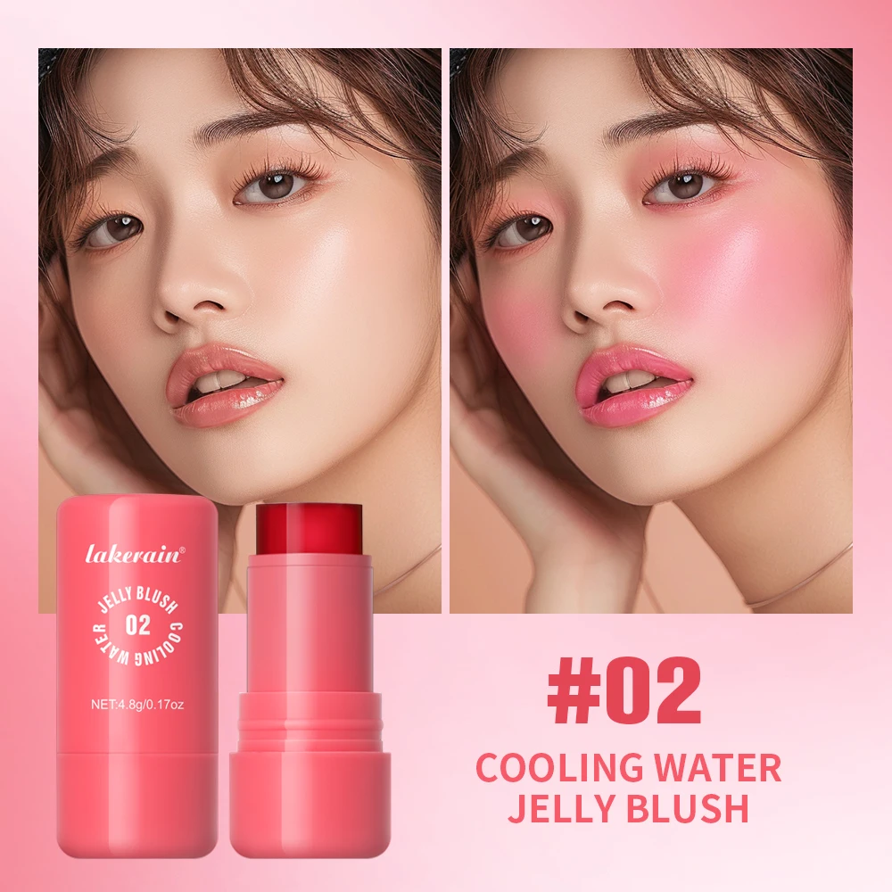 Crystal Jelly Blush Stick Moisturizing Lip Cheek Tinted Balm Lasting Matte Natural Rouge Rubor Brighten Contour Makeup