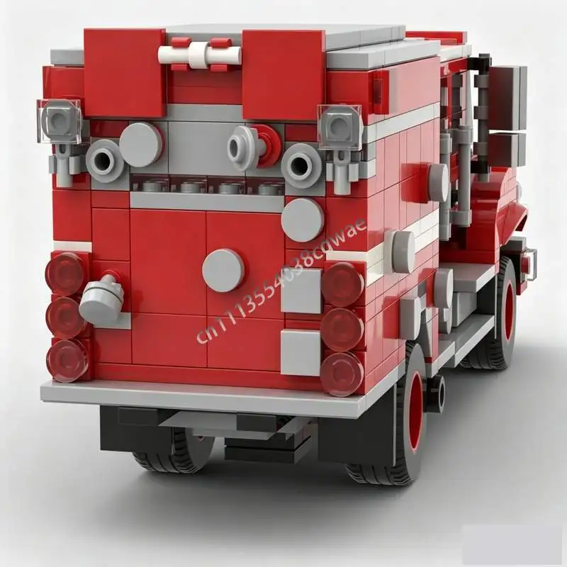 767PCS MOC Fire Fighting Truck Model Emergency Rescue Fire Engine Custom DIY Creative Assembly Building Blocks Collectible Gifts