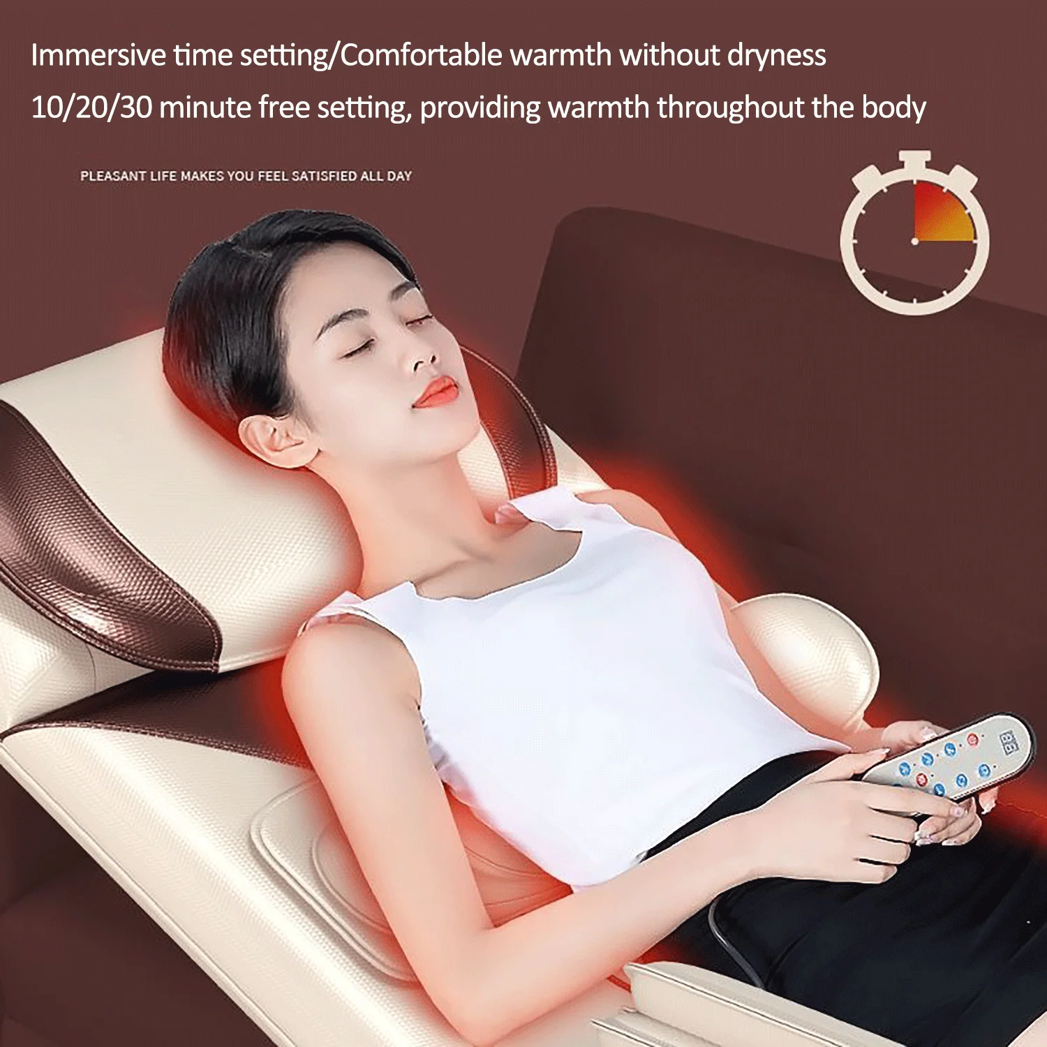 HFR Massage Mattress Heating Airbag Waist Massager Whole Body Home Cervical And Lumbar Massage Cushion