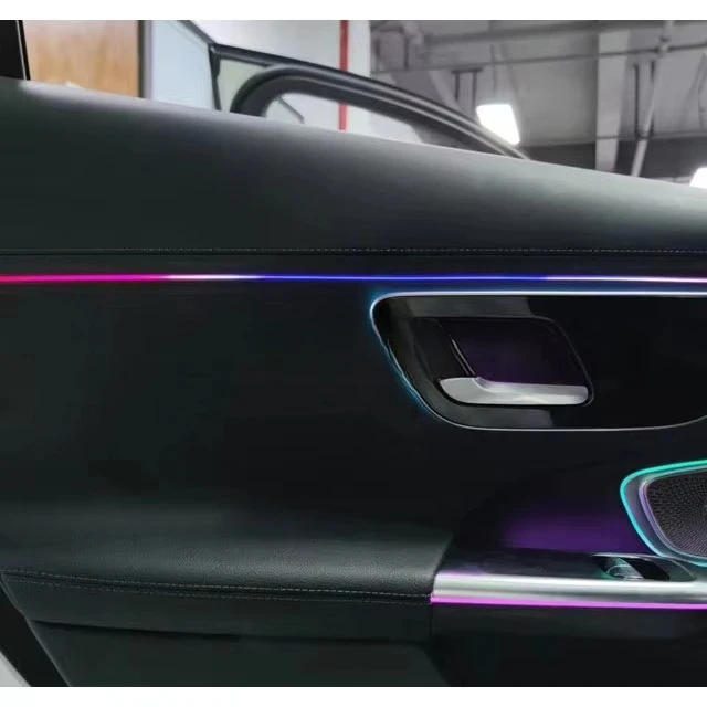 C-Class Car Upgraded Interior W206 Installation With Active Style Colored Atmosphere Lights Easy And Convenient Installation