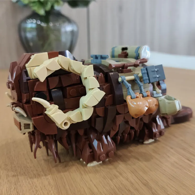 Moc Space Wars Animal Figures Bantha Model Building Blocks Beast Sitable Mudhorn Rhinoceros  Bricks Assembled Toys Gifts