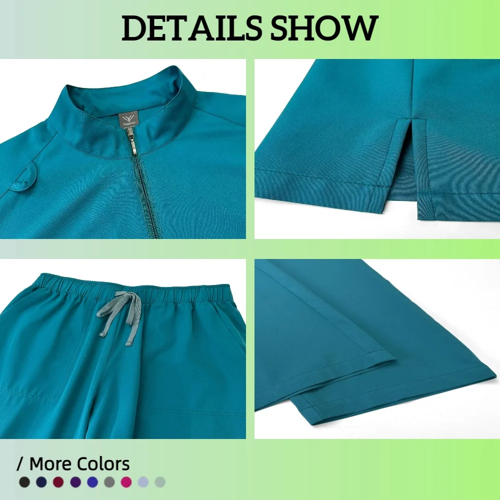 Ensemble de blouses d'infirmière classiques pour hommes, accessoires d'infirmière, uniforme médical chirurgical dentaire clinique, haut et pantalon, vêtements de travail de laboratoire, nouvelle collection