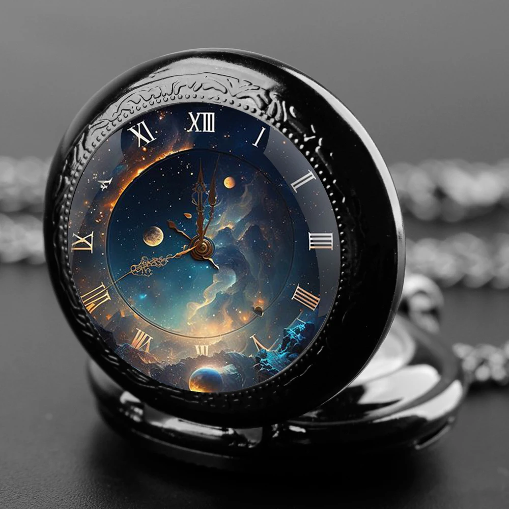 Уникальные винтажные кварцевые карманные часы со стеклянным куполом в стиле стимпанк для мужчин и женщин, подвеска на цепочке, очаровательные часы, часы, ювелирные изделия, подарки