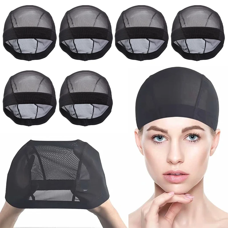 

Stretchable Mesh Weaving Cap Elastic Mesh Dome Cap for Wig Making Breathable Hair Net For Men Women Wig Liner Cheap Black S/M/l