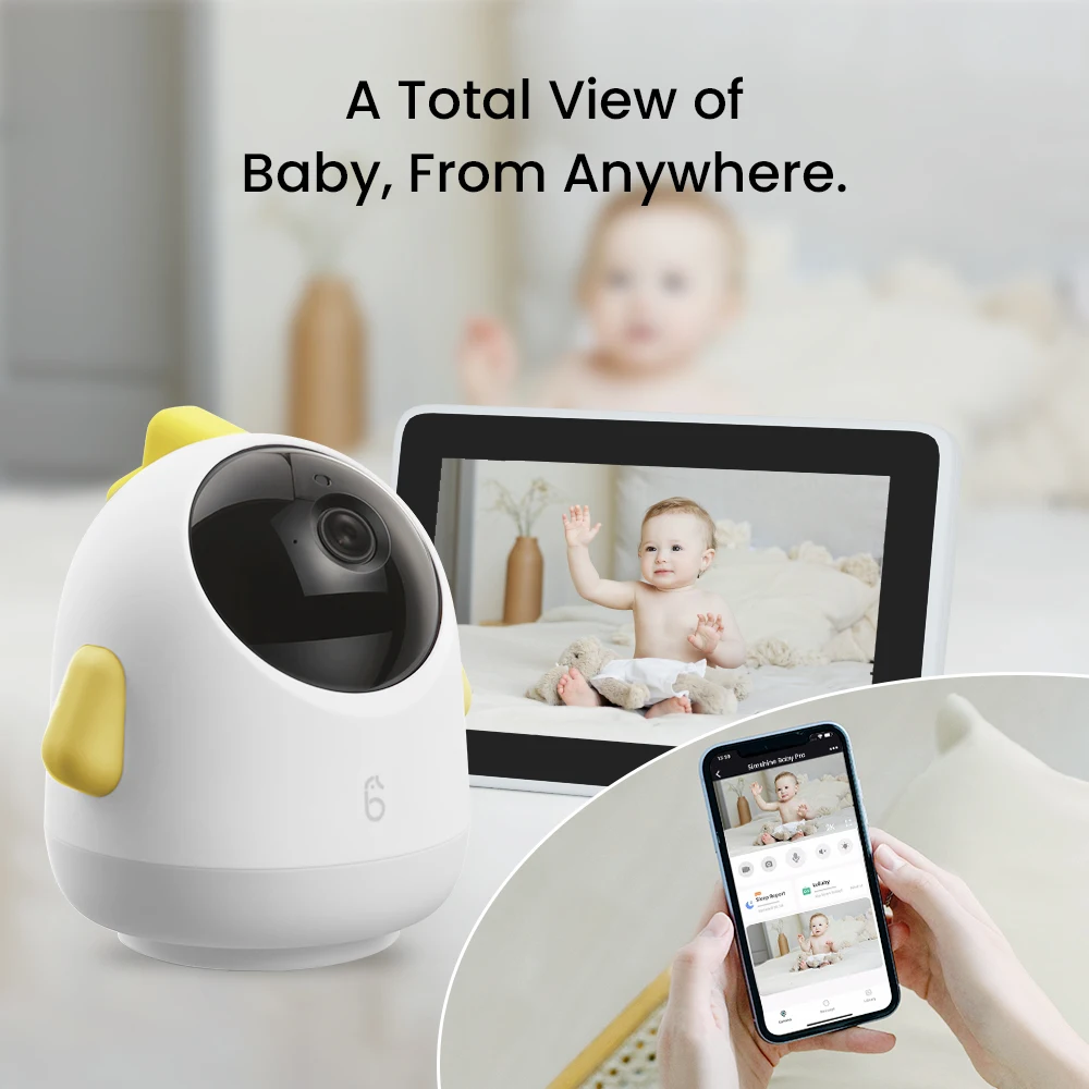Smart Baby Monitors 2K High Resolution Wireless Video Nanny Surveillance Camera Night Vision Baby Cam With Screen