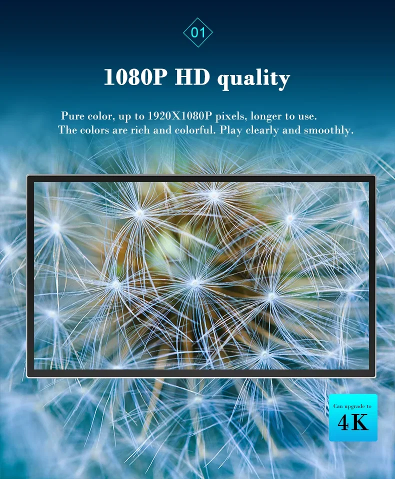 برنامج الإطار الضيق للغاية شاشة Lcd 4K 43 بوصة شاشة عمودية مثبتة على الحائط