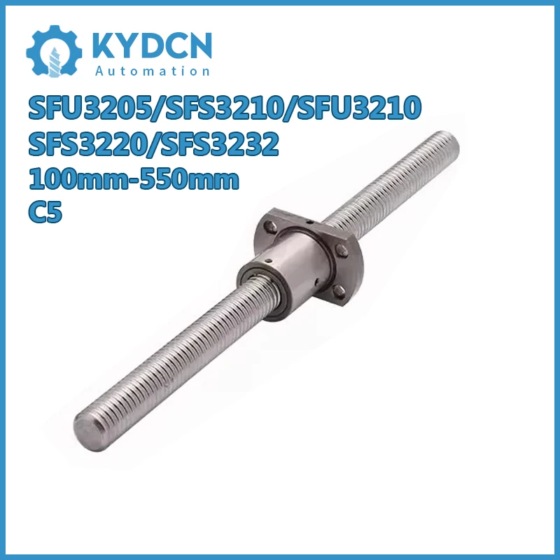 

C5 SFU3205 SFS3210 SFU3210 SFS3220 SFS3232 Ball Screw 32mm Customizable Ball Screw 100mm-550mm Roller Ballscrew for CNC Machine