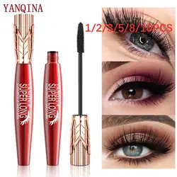 1/2/3/5/8/10PCS 4D Mascara Crown Mascara Lengthening Thick Curly Mascara Waterproof 24h Lasting No Fading Makeup For Beauty