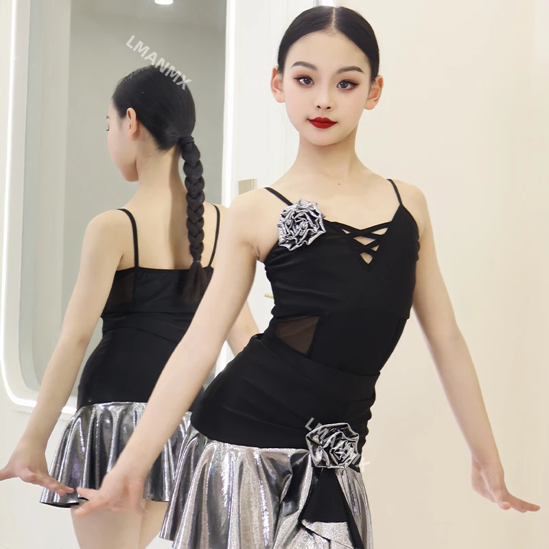 

Новое летнее платье для латинских танцев 2025 года, детское платье для выступлений, профессиональное танцевальное платье для выступлений