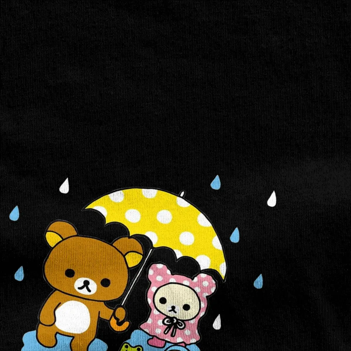 Vintage T Shirt Rilakkuma Copy Of In The Rain 100 Cotton T Shirt Trendy Cool Tee Shirt for Men Summer Aesthetic Short Sleeve Top